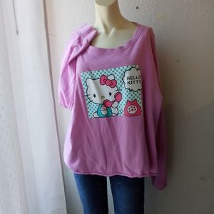 Hello kitty sweatshirt PLUS SIZE PINK sweatshirt Hello kitty 3X clothes